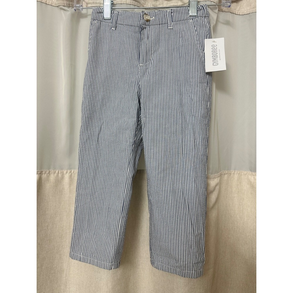 Gymboree Boys Blue White Seersucker Special Occasion Dress Pants Trousers 3T NWT